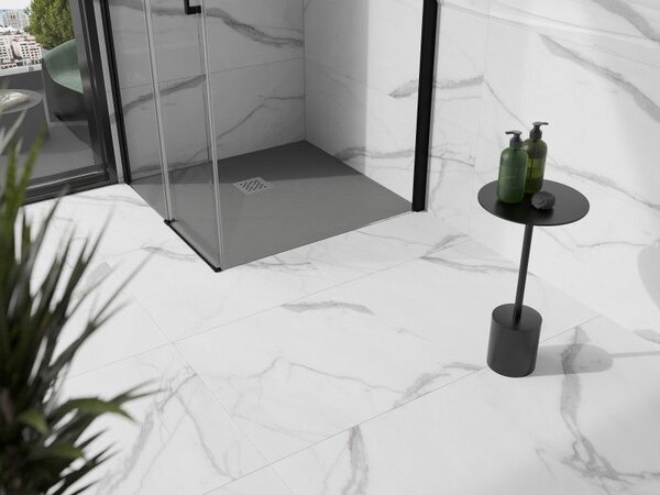 Mexen Stone+ kompozit zuhanytálca négyzet alakú 70 x 70 cm, szürke-beton - 44617070