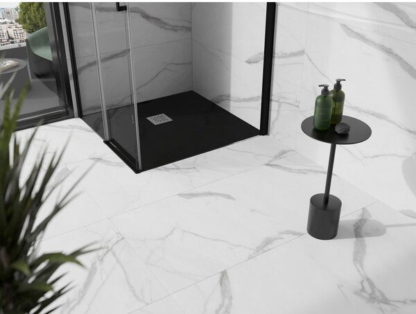 Mexen Stone+ kompozit zuhanytálca négyzet alakú 70 x 70 cm, fekete - 44707070