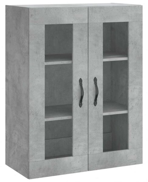 Betonszürke szerelt fa magasszekrény 69,5 x 34 x 180 cm