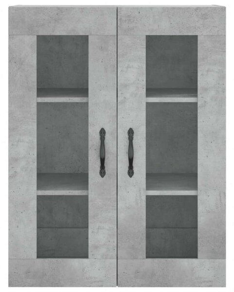 Betonszürke szerelt fa magasszekrény 69,5 x 34 x 180 cm