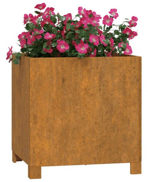 VidaXL 2 db rozsda színű corten acél növénytartó lábbal 42x40x43 cm