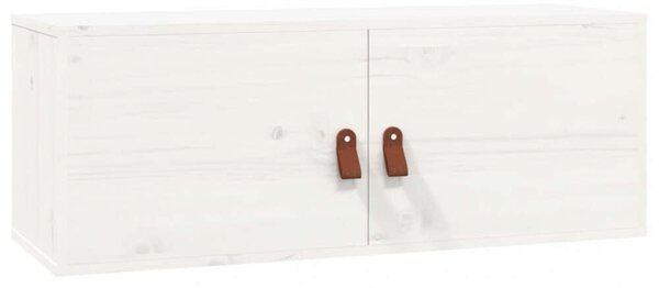 VidaXL 2 db fehér tömör fenyőfa faliszekrény 80 x 30 x 30 cm