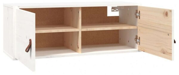 VidaXL 2 db fehér tömör fenyőfa faliszekrény 80 x 30 x 30 cm