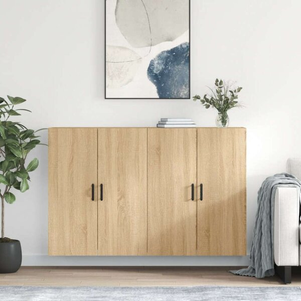 VidaXL 2 db sonoma tölgy fali szekrény 69,5 x 34 x 90 cm