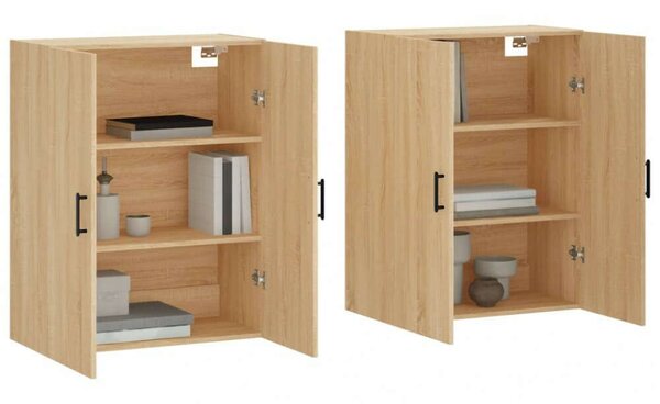 VidaXL 2 db sonoma tölgy fali szekrény 69,5 x 34 x 90 cm
