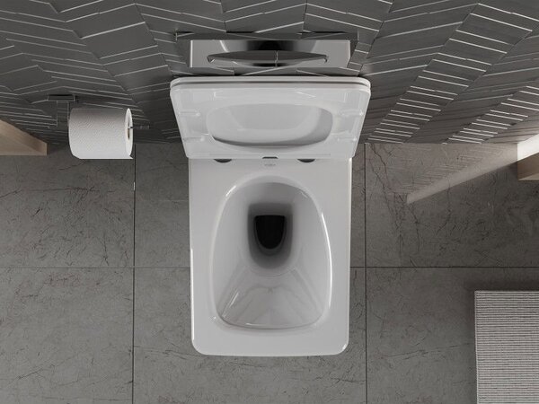 Mexen Vera Rimless WC csésze lassan záródó slim duroplast üléssel, fehér - 30164000