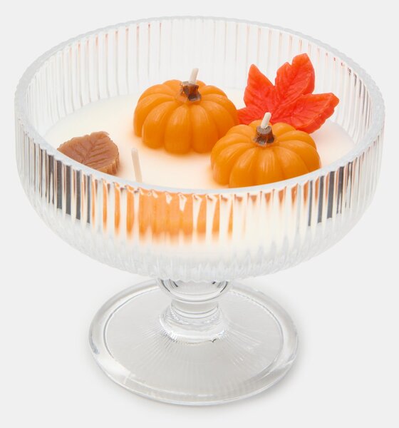 Sinsay - Illatgyertya tök- és levélmotívummal Pumpkin Spice - fehér