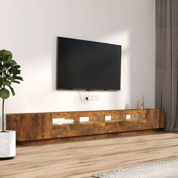VidaXL LED-es TV Szekrény Szett - Füstös Tölgy - 3 részes