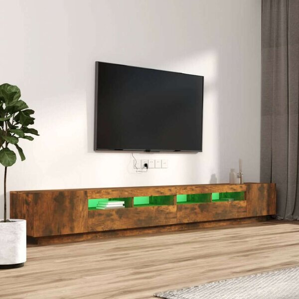 VidaXL LED-es TV Szekrény Szett - Füstös Tölgy - 3 részes