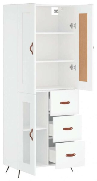 VidaXL fehér szerelt fa magasszekrény 69,5 x 34 x 180 cm