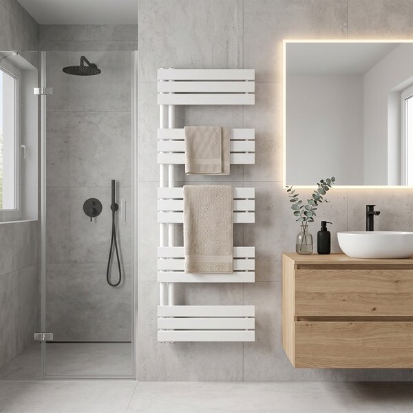 Solaro Design törölközőszárító radiátor 1600x600 mm fehér
