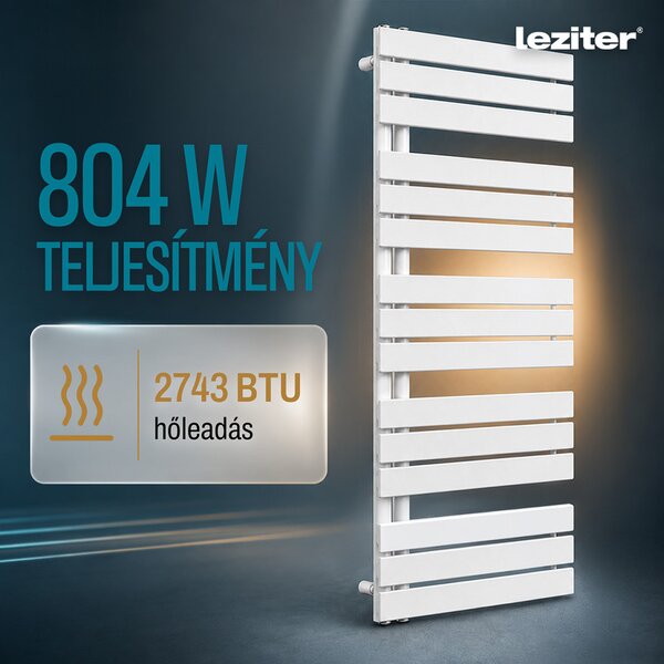 Solaro Design törölközőszárító radiátor 1400x600 mm fehér
