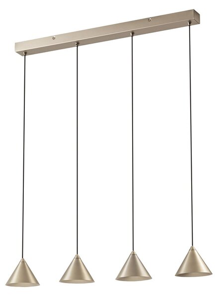 Függőlámpa Lucande, Rhodes, dimmable, Fémes, Nappali, Fém, Modern