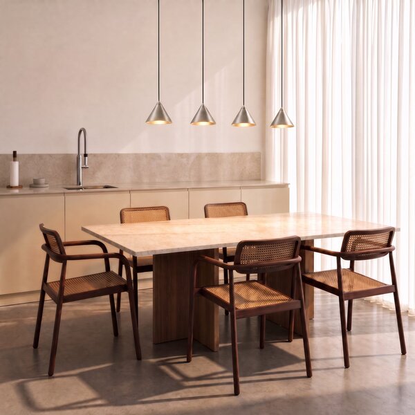 Függőlámpa Lucande, Rhodes, dimmable, Fémes, Nappali, Fém, Modern
