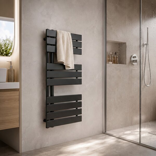 Solaro Design törölközőszárító radiátor 1000x500 mm fekete