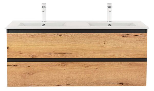 Vario Forte Mosdószekrény - 120 cm - Antracit-Tölgy