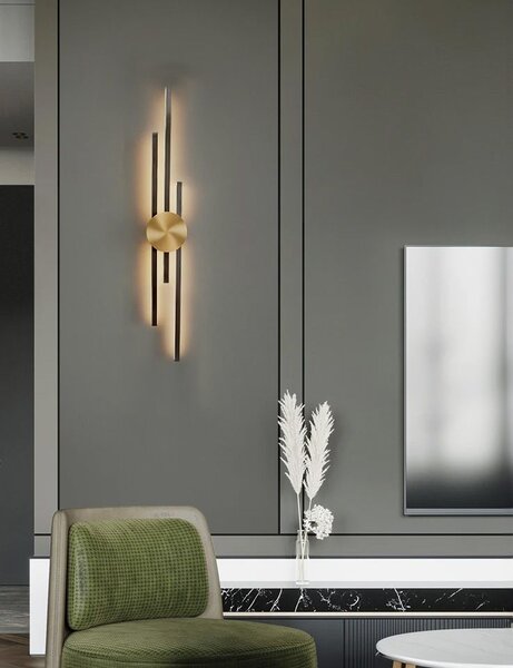 Fali lámpa LED APP1437-W BLACK GOLD