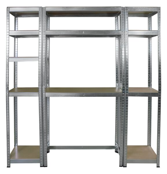 Salgó polcrendszer, 180x90x40cm+2x180x40x40cm, horganyzott