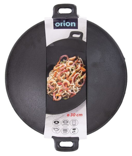 Orion WOK serpenyő öntöttvas, 30 cm-es