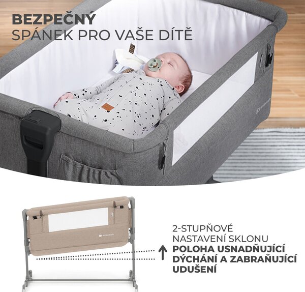 Kinderkraft babaöböl Neste Grow 2in1 bézs-melange