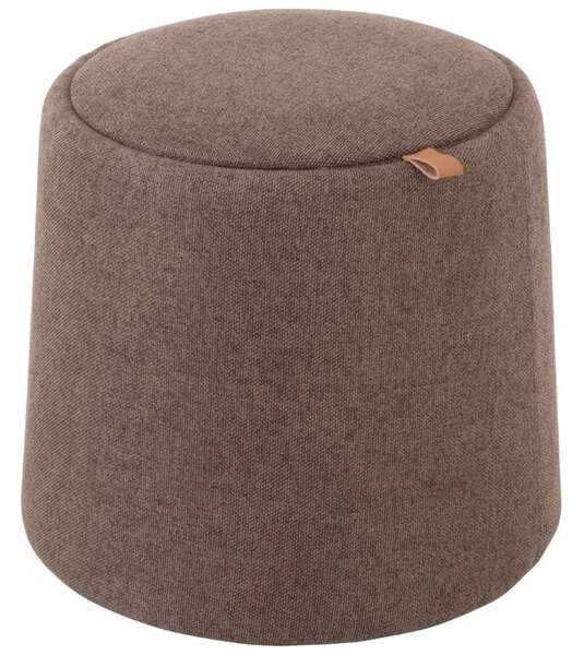 Barna szövet széklet J-line Venij 45 cm tárolóhellyel
