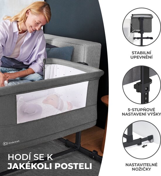 Kinderkraft babaöböl Neste Grow 2in1 bézs-melange