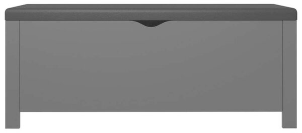 VidaXL szürke forgácslap tárolódoboz párnával 105 x 40 x 45 cm
