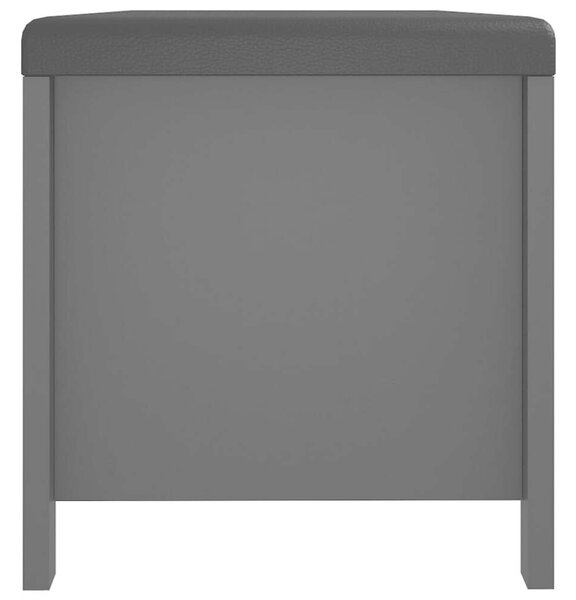 VidaXL szürke forgácslap tárolódoboz párnával 105 x 40 x 45 cm