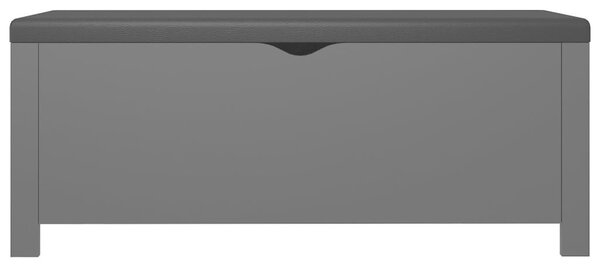 VidaXL szürke forgácslap tárolódoboz párnával 105 x 40 x 45 cm