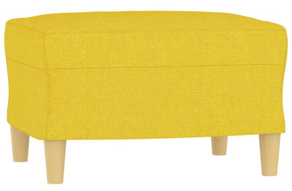 VidaXL világossárga szövet kanapéfotel lábtartóval 60 cm