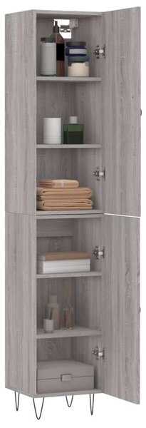 VidaXL szürke sonoma szerelt fa magasszekrény 34,5 x 34 x 180 cm