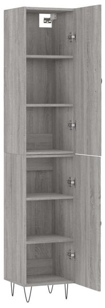 VidaXL szürke sonoma szerelt fa magasszekrény 34,5 x 34 x 180 cm