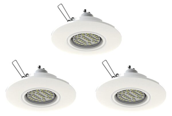 Eglo Eglo 78704 - KÉSZLET 3x LED Beépíthető lámpa PENETO 1xGU10/3,3W/230V fehér EG78704