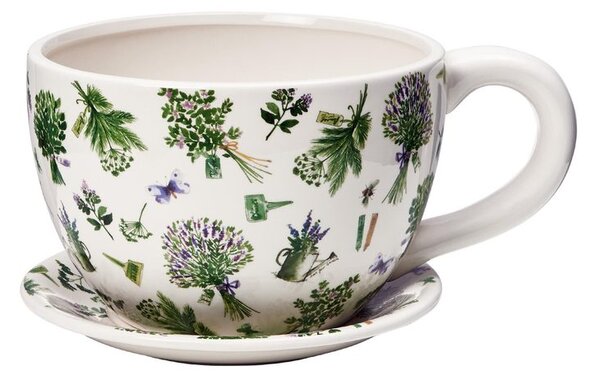 PLANT A CUP csésze alakú kaspó, levendula csokrok