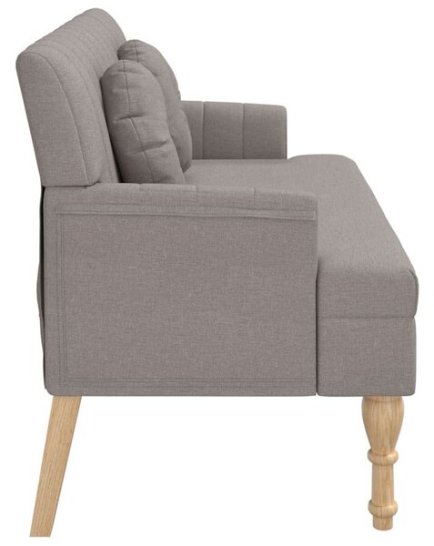 VidaXL tópszínű szövetpad párnákkal 113x64,5x75,5 cm