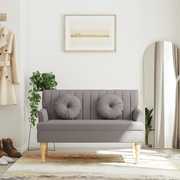VidaXL tópszínű szövetpad párnákkal 113x64,5x75,5 cm