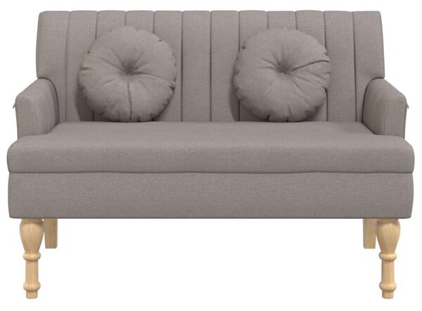 VidaXL tópszínű szövetpad párnákkal 113x64,5x75,5 cm