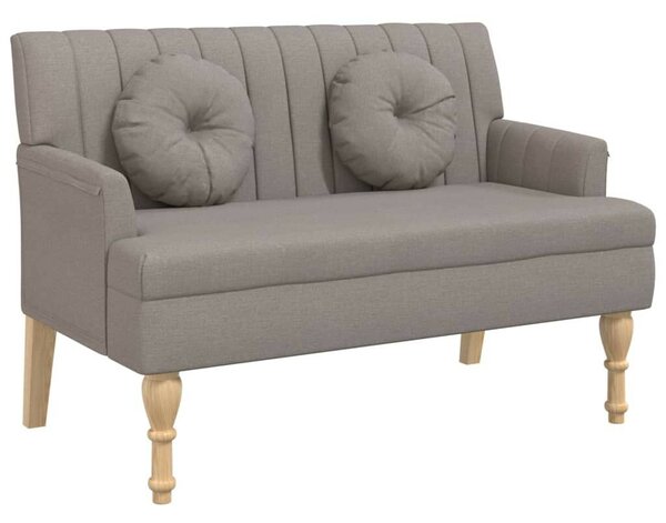 VidaXL tópszínű szövetpad párnákkal 113x64,5x75,5 cm