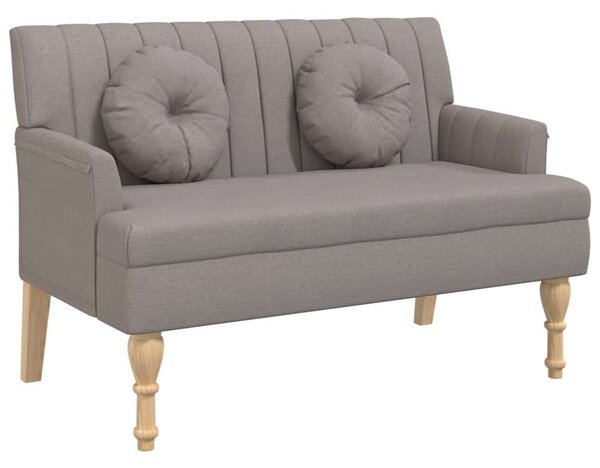VidaXL tópszínű szövetpad párnákkal 113x64,5x75,5 cm