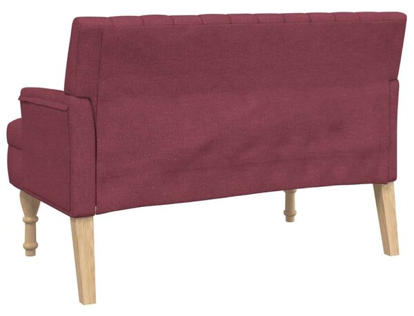 VidaXL bordó szövetpad párnákkal 113x64,5x75,5 cm