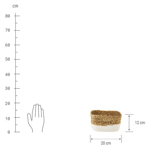RUSH ROPE tengerifű kosár, 20 cm