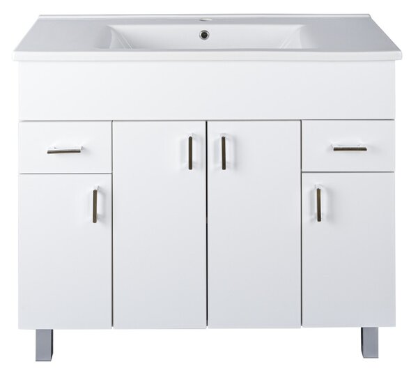 VivaStyle EKONOMIK PLUS 100 lábon álló fürdőszobabútor Sanovit SOFT 13100 mosdóval - 100 x 45,5 cm