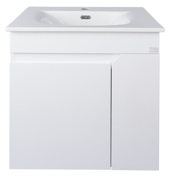 TMP VISION 60 fali függesztett fürdőszobai bútor - SKY E-8099-60 porcelán mosdóval - 61 x 46 x 56 cm