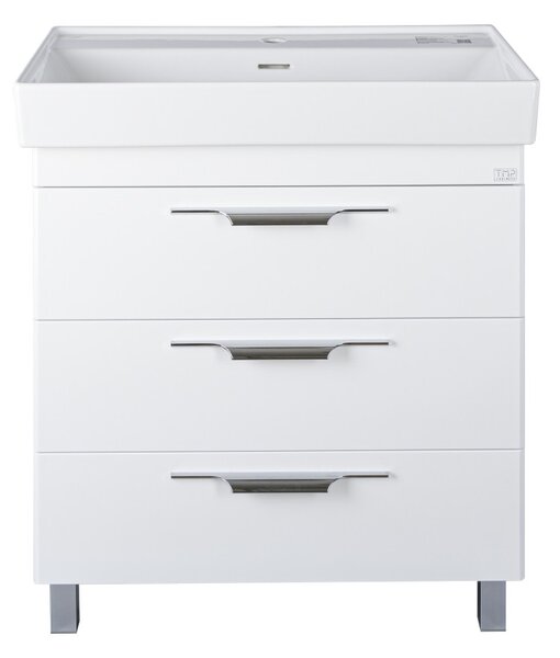 TMP TRIO 80 álló fürdőszobabútor - CeraStyle SHARP - 37300 mosdóval - 80 x 48 cm