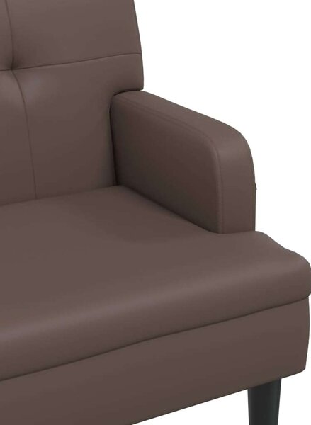VidaXL barna műbőr pad háttámlával 112x65,5x75 cm