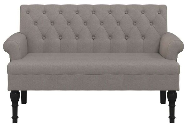 VidaXL tópszínű szövetpad háttámlával 120 x 62 x 75,5 cm