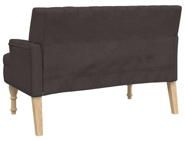 VidaXL sötétbarna szövetpad párnákkal 113x64,5x75,5 cm