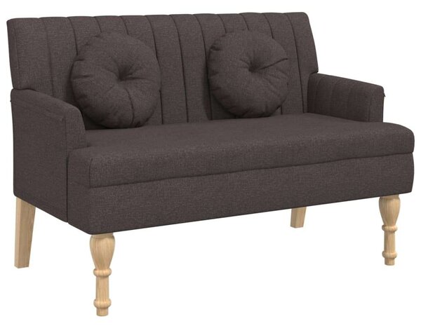 VidaXL sötétbarna szövetpad párnákkal 113x64,5x75,5 cm