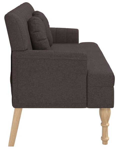 VidaXL sötétbarna szövetpad párnákkal 113x64,5x75,5 cm