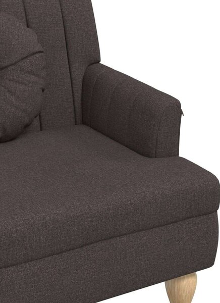 VidaXL sötétbarna szövetpad párnákkal 113x64,5x75,5 cm